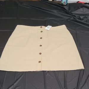 J. Crew Cream A-Line Mini Skirt Resort Wear